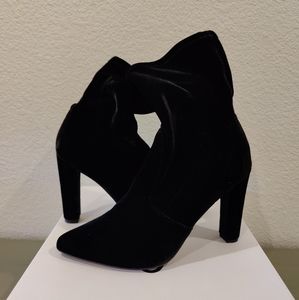ALDO Kedyssi black velvet pointed heel booties